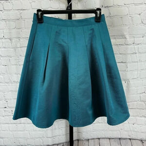 ModCloth Ethereal Expression Teal Pleated Skirt Size Small